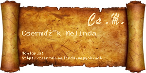 Csermák Melinda névjegykártya