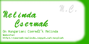 melinda csermak business card